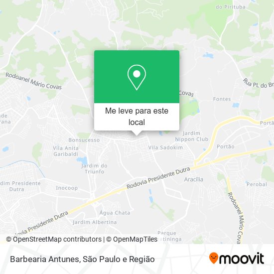 Barbearia Antunes mapa