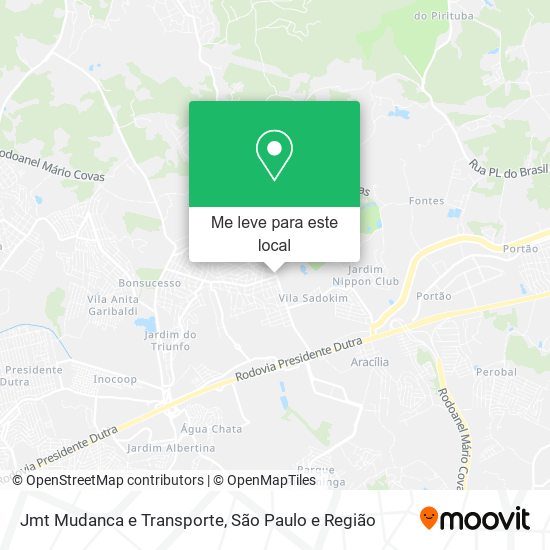 Jmt Mudanca e Transporte mapa