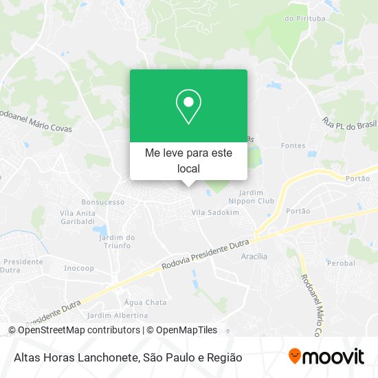 Altas Horas Lanchonete mapa