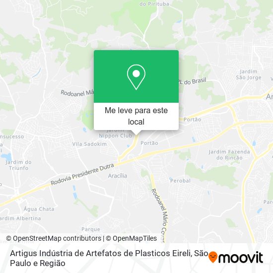 Artigus Indústria de Artefatos de Plasticos Eireli mapa