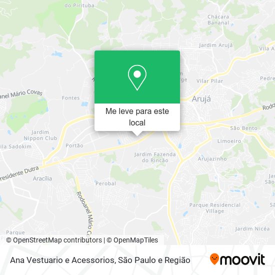 Ana Vestuario e Acessorios mapa