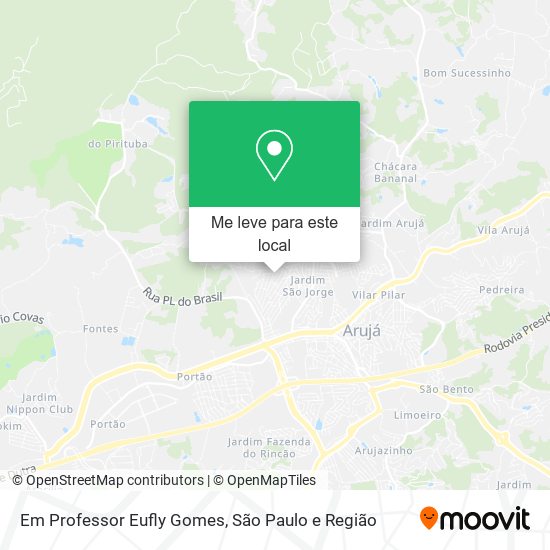 Em Professor Eufly Gomes mapa