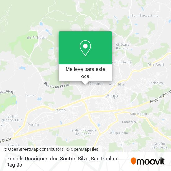Priscila Rosrigues dos Santos Silva mapa