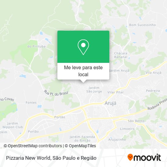 Pizzaria New World mapa
