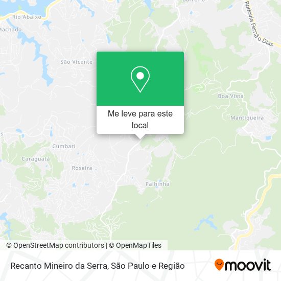 Recanto Mineiro da Serra mapa