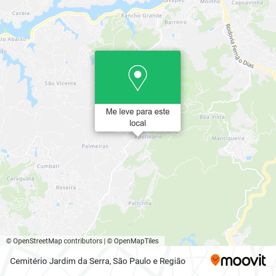 Cemitério Jardim da Serra mapa