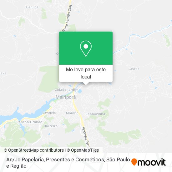 An / Jc Papelaria, Presentes e Cosméticos mapa