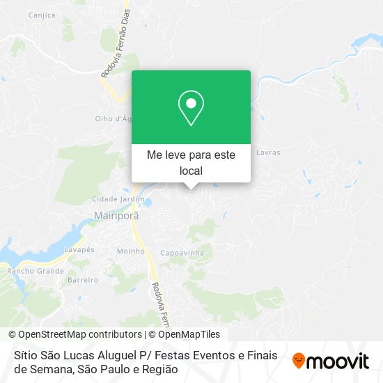 Sítio São Lucas Aluguel P/ Festas Eventos e Finais de Semana mapa