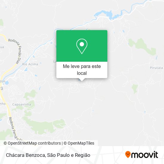 Chácara Benzoca mapa