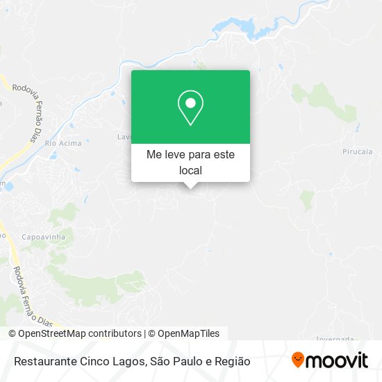 Restaurante Cinco Lagos mapa