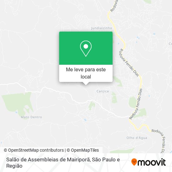 Salão de Assembleias de Mairiporã mapa