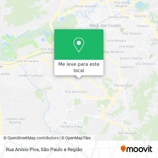 Rua Anísio Piva mapa