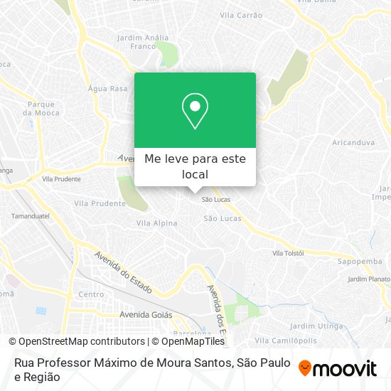 Rua Professor Máximo de Moura Santos mapa