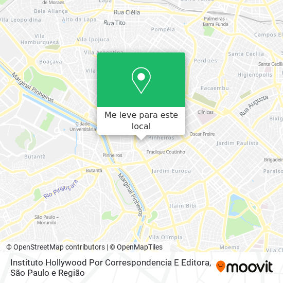 Instituto Hollywood Por Correspondencia E Editora mapa