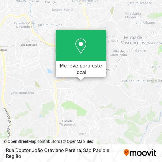 Rua Doutor João Otaviano Pereira mapa