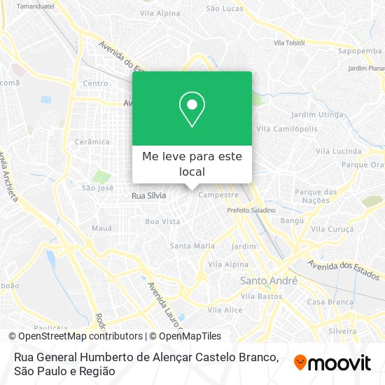 Rua General Humberto de Alençar Castelo Branco mapa