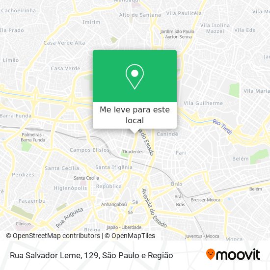 Rua Salvador Leme, 129 mapa