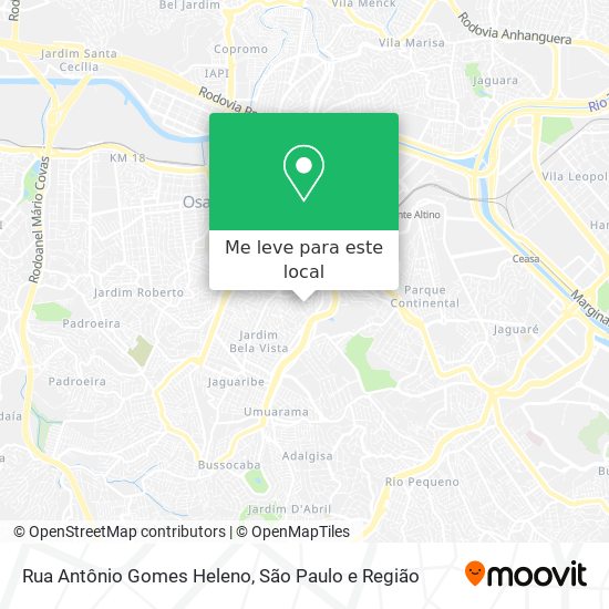 Rua Antônio Gomes Heleno mapa