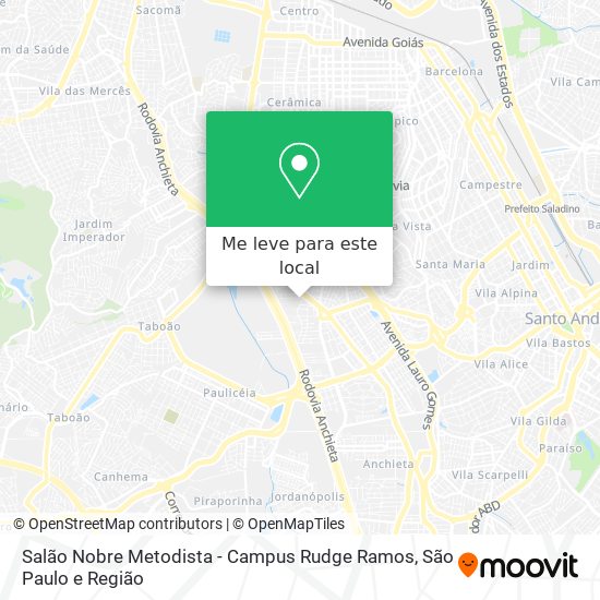 Salão Nobre Metodista - Campus Rudge Ramos mapa