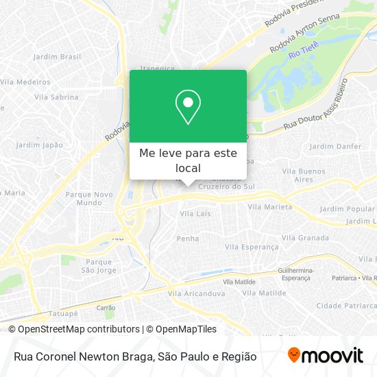 Rua Coronel Newton Braga mapa