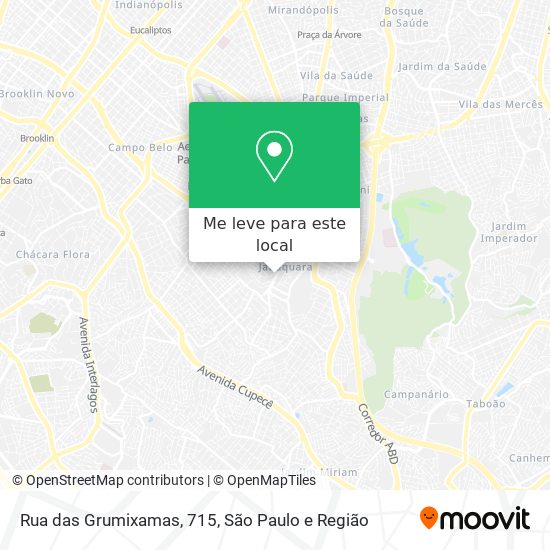 Rua das Grumixamas, 715 mapa