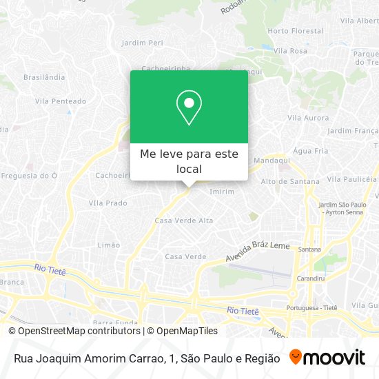 Rua Joaquim Amorim Carrao, 1 mapa