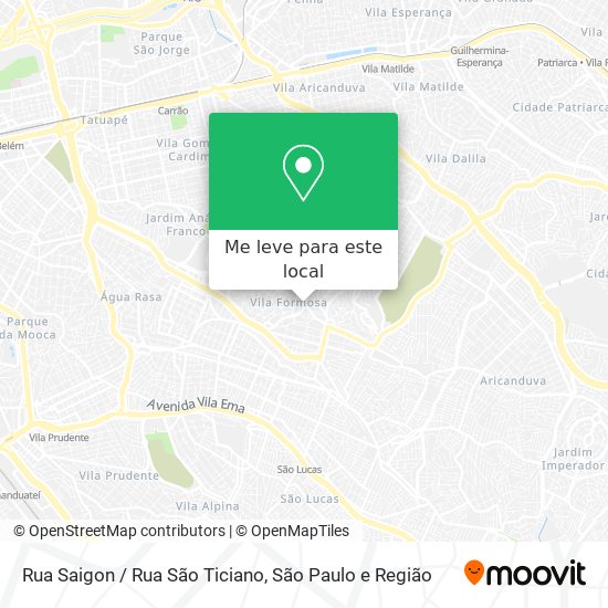 Rua Saigon / Rua São Ticiano mapa