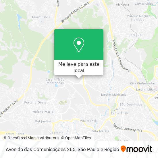 Avenida das Comunicações 265 mapa