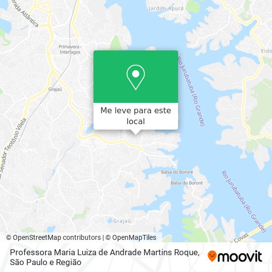 Professora Maria Luiza de Andrade Martins Roque mapa