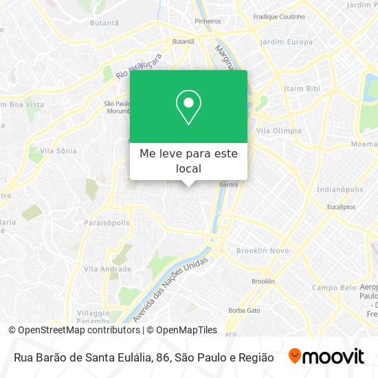 Rua Barão de Santa Eulália, 86 mapa