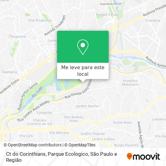 Ct do Corinthians, Parque Ecologico mapa