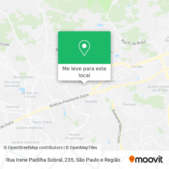 Rua Irene Padilha Sobral, 235 mapa