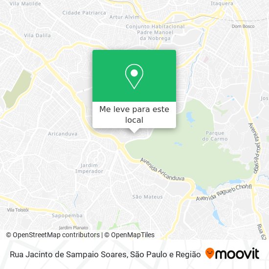 Rua Jacinto de Sampaio Soares mapa