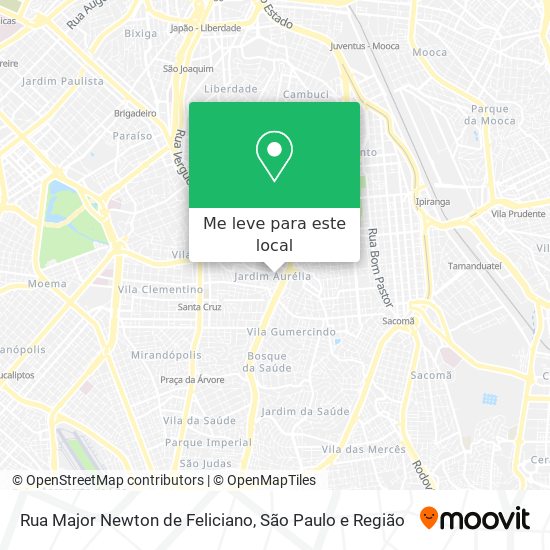 Rua Major Newton de Feliciano mapa