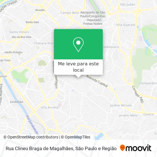 Rua Clineu Braga de Magalhães mapa