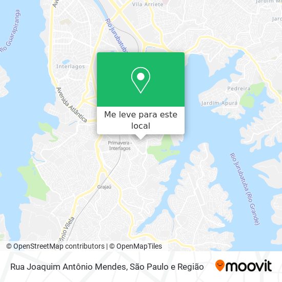 Rua Joaquim Antônio Mendes mapa
