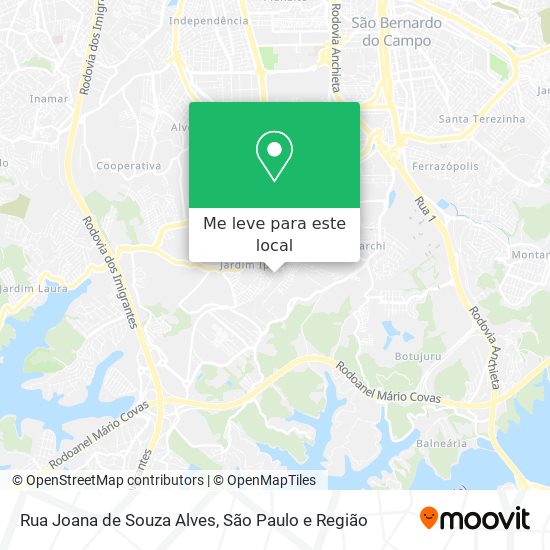 Rua Joana de Souza Alves mapa
