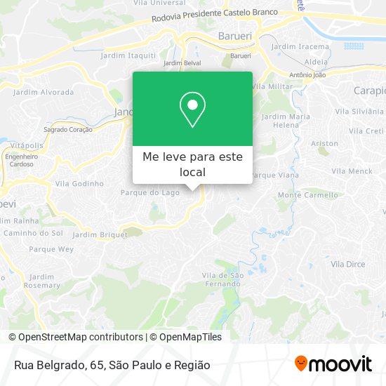 Rua Belgrado, 65 mapa