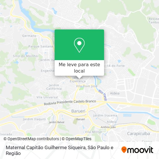 Maternal Capitão Guilherme Siqueira mapa