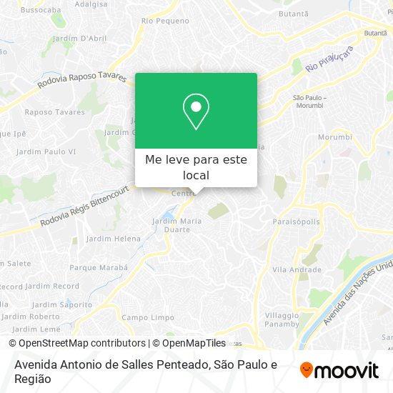 Avenida Antonio de Salles Penteado mapa