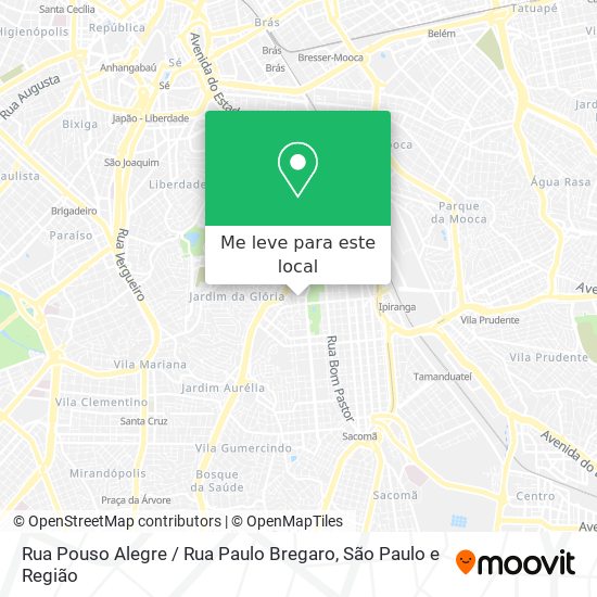 Rua Pouso Alegre / Rua Paulo Bregaro mapa