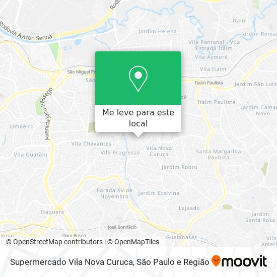 Supermercado Vila Nova Curuca mapa