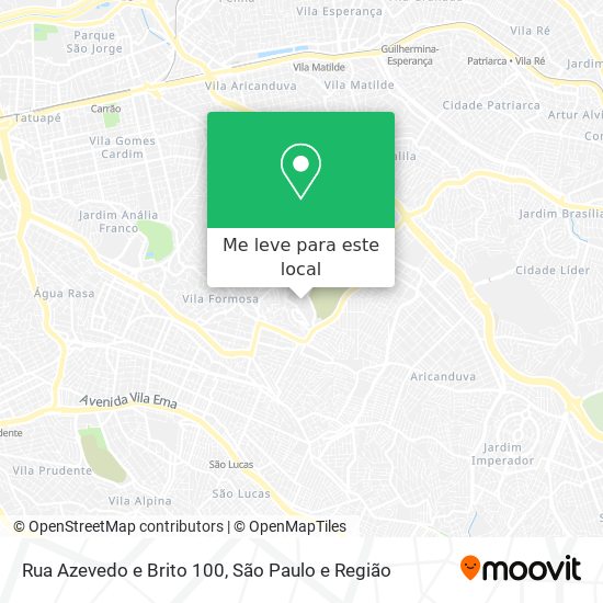 Rua Azevedo e Brito 100 mapa