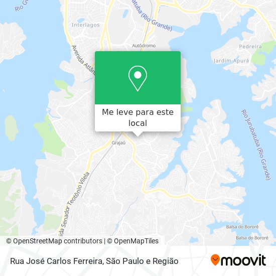 Rua José Carlos Ferreira mapa