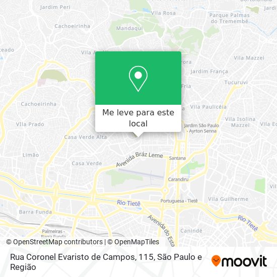 Rua Coronel Evaristo de Campos, 115 mapa