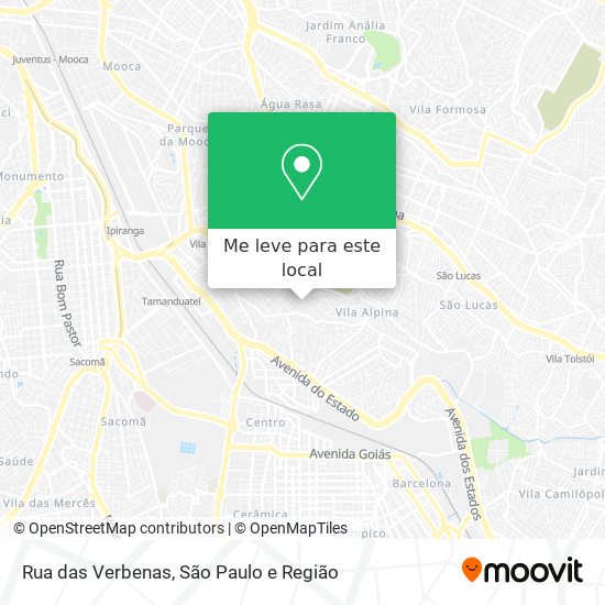 Rua das Verbenas mapa