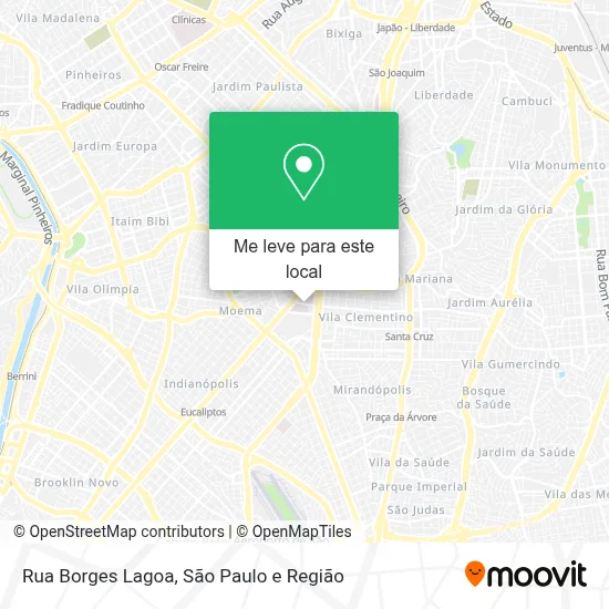 Rua Borges Lagoa mapa