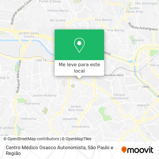 Centro Médico Osasco Autonomista mapa