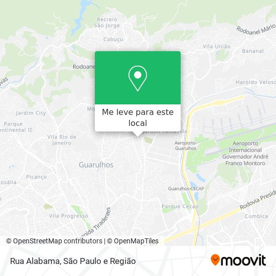 Rua Alabama mapa