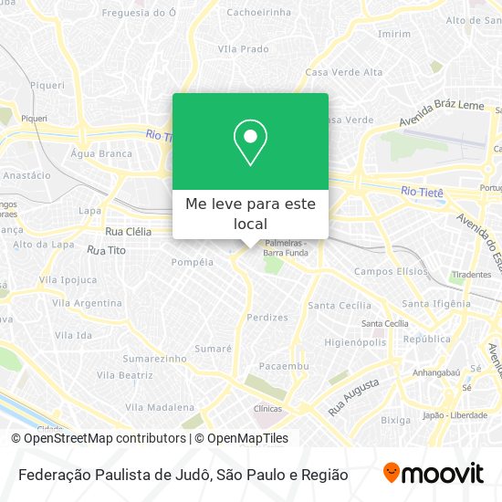 Federação Paulista de Judô mapa
